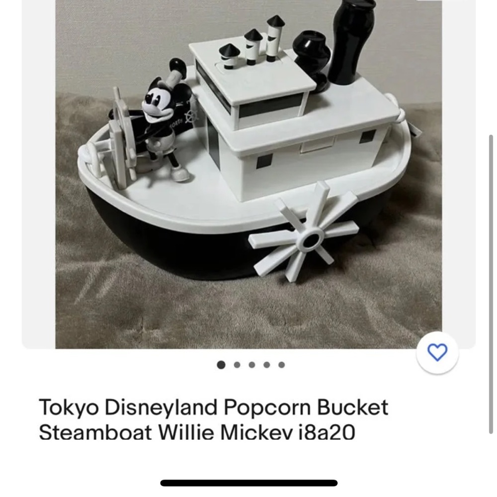 Tokyo Disneyland popcorn steamboat Willie mickey i8a20, used for collector